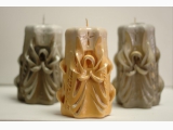 Ręcznie rzeźbiona świeca Anioł rękodzieło